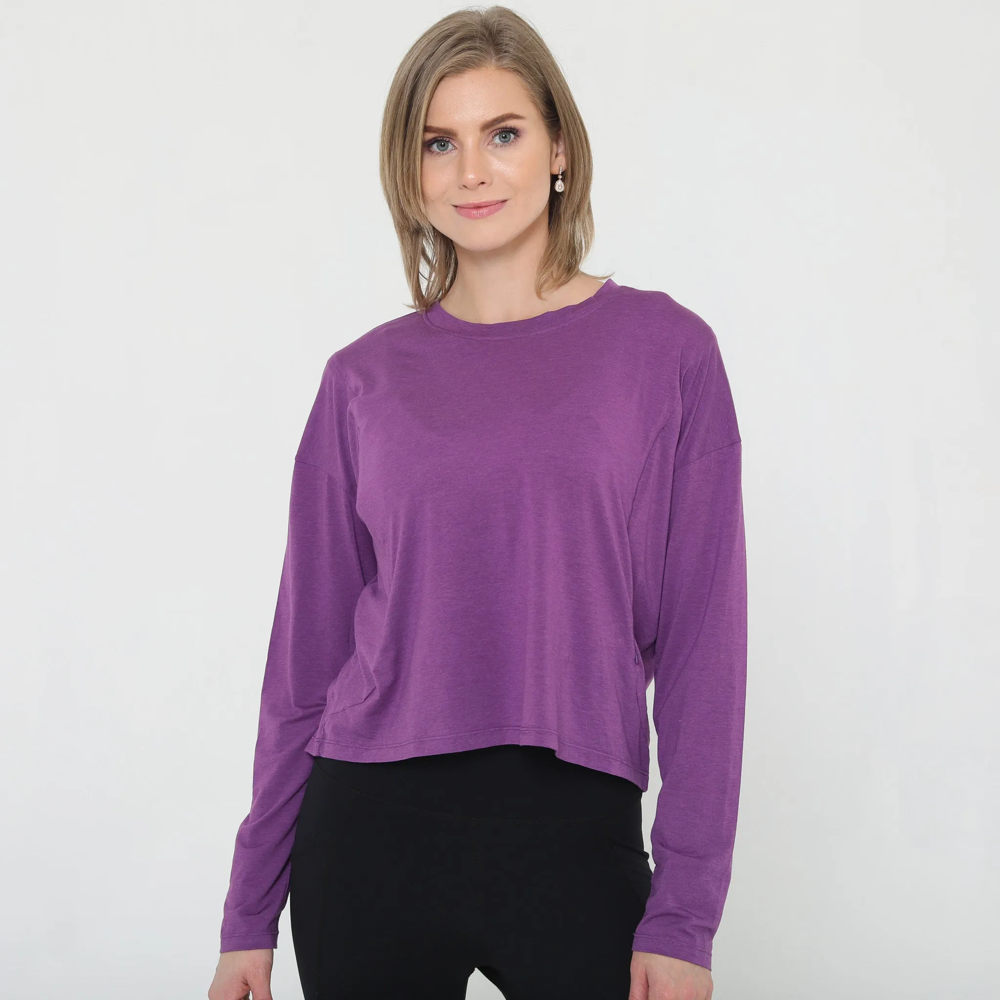 Abigail Long Sleeve Nursing Pullover (Ultra Violet)