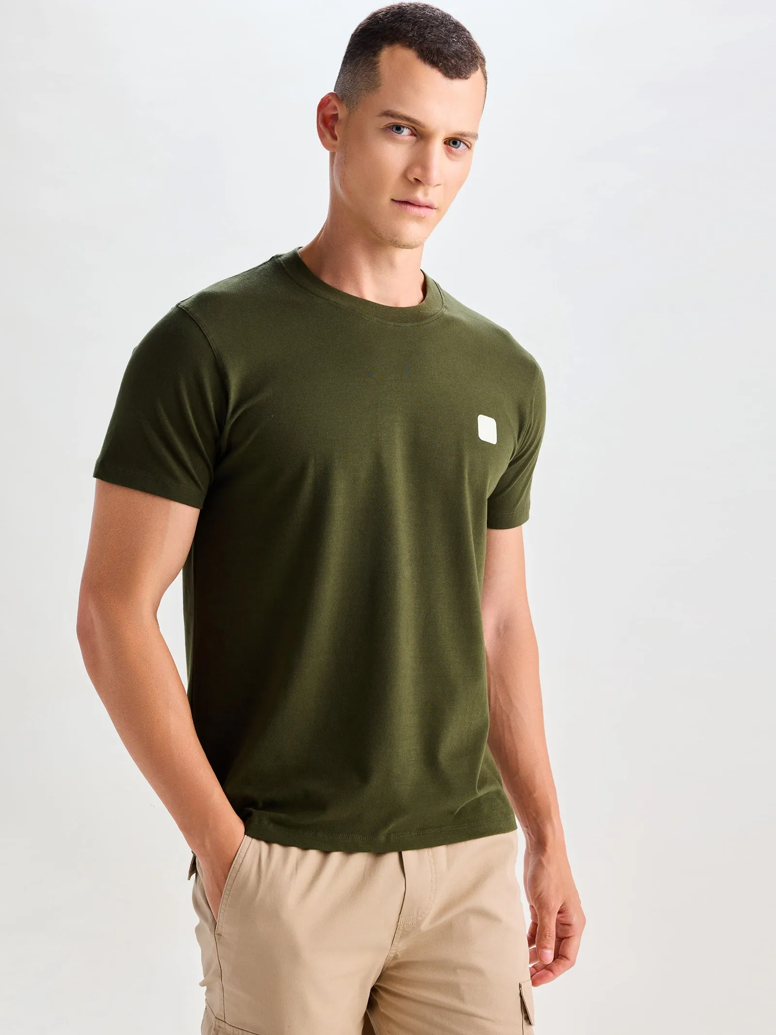 Army Green Ultra Soft Stretch T-Shirt