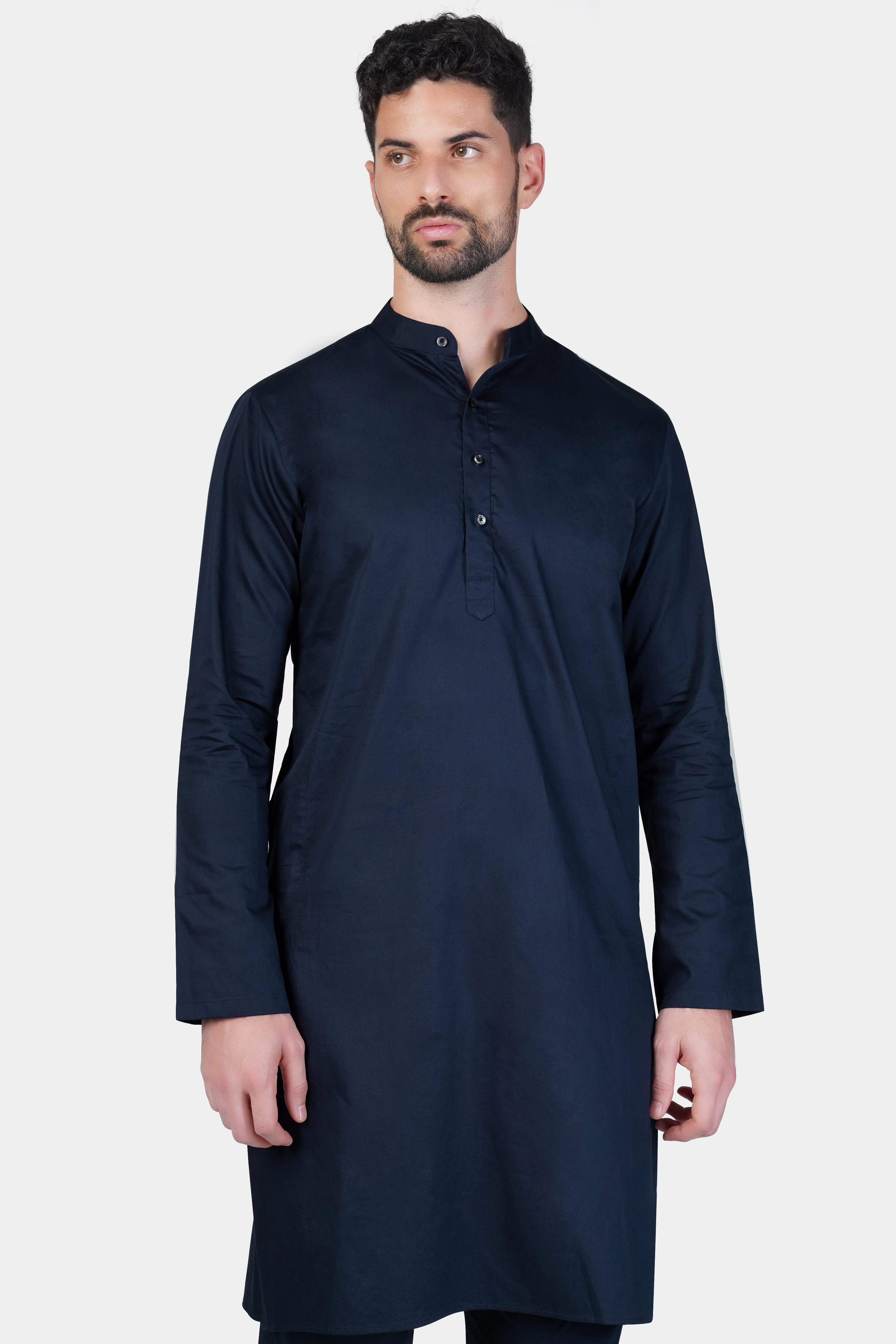 Baltic Sea Blue Subtle Sheen Super Soft Premium Cotton Kurta Set