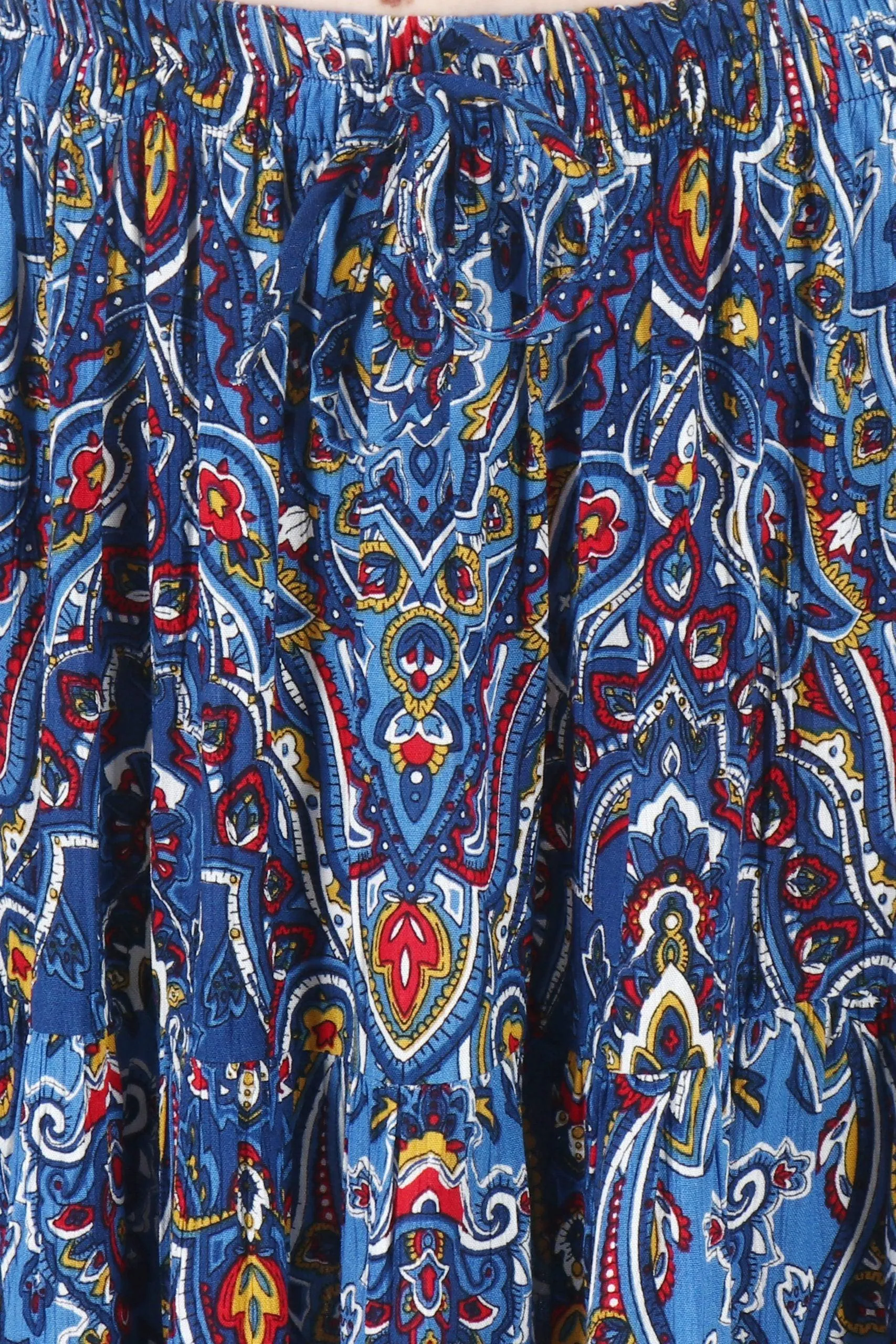 Blue Rangoli Printed Skirt