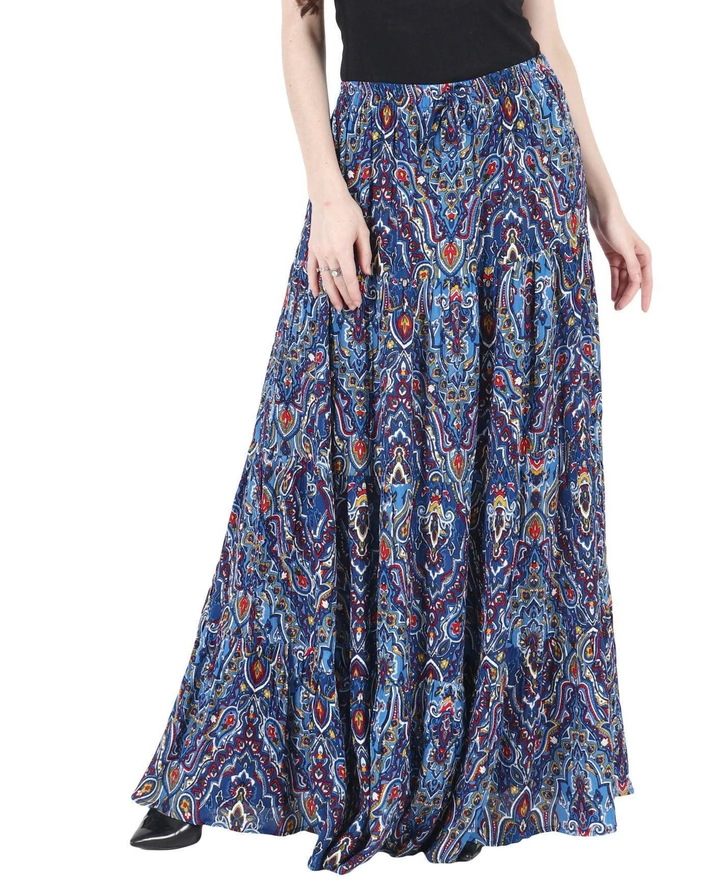 Blue Rangoli Printed Skirt