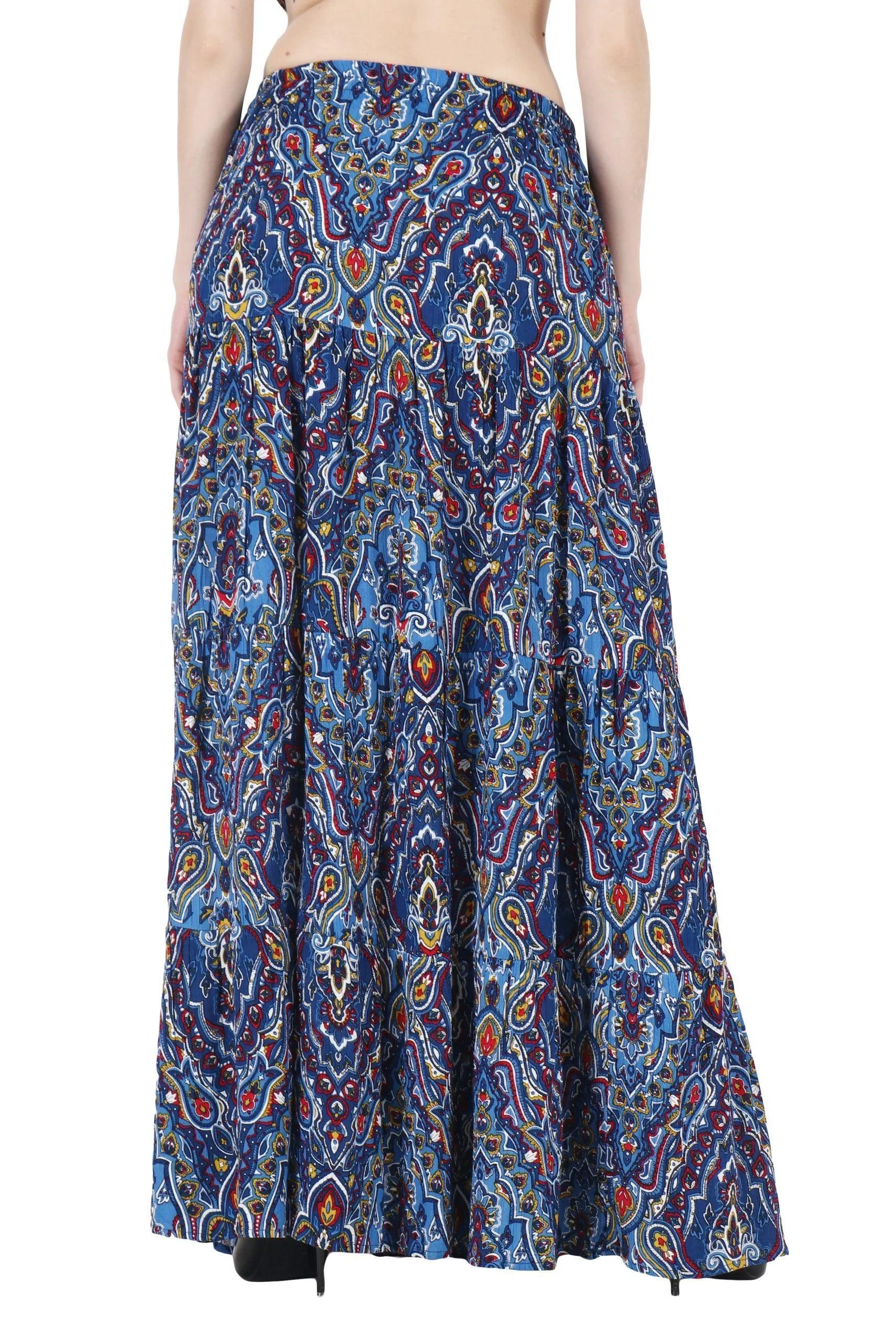 Blue Rangoli Printed Skirt