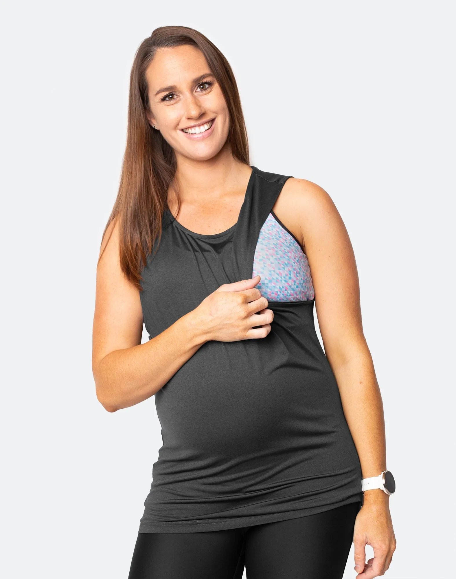 Breastfeeding Top - Free 'n' Active Tank Raven