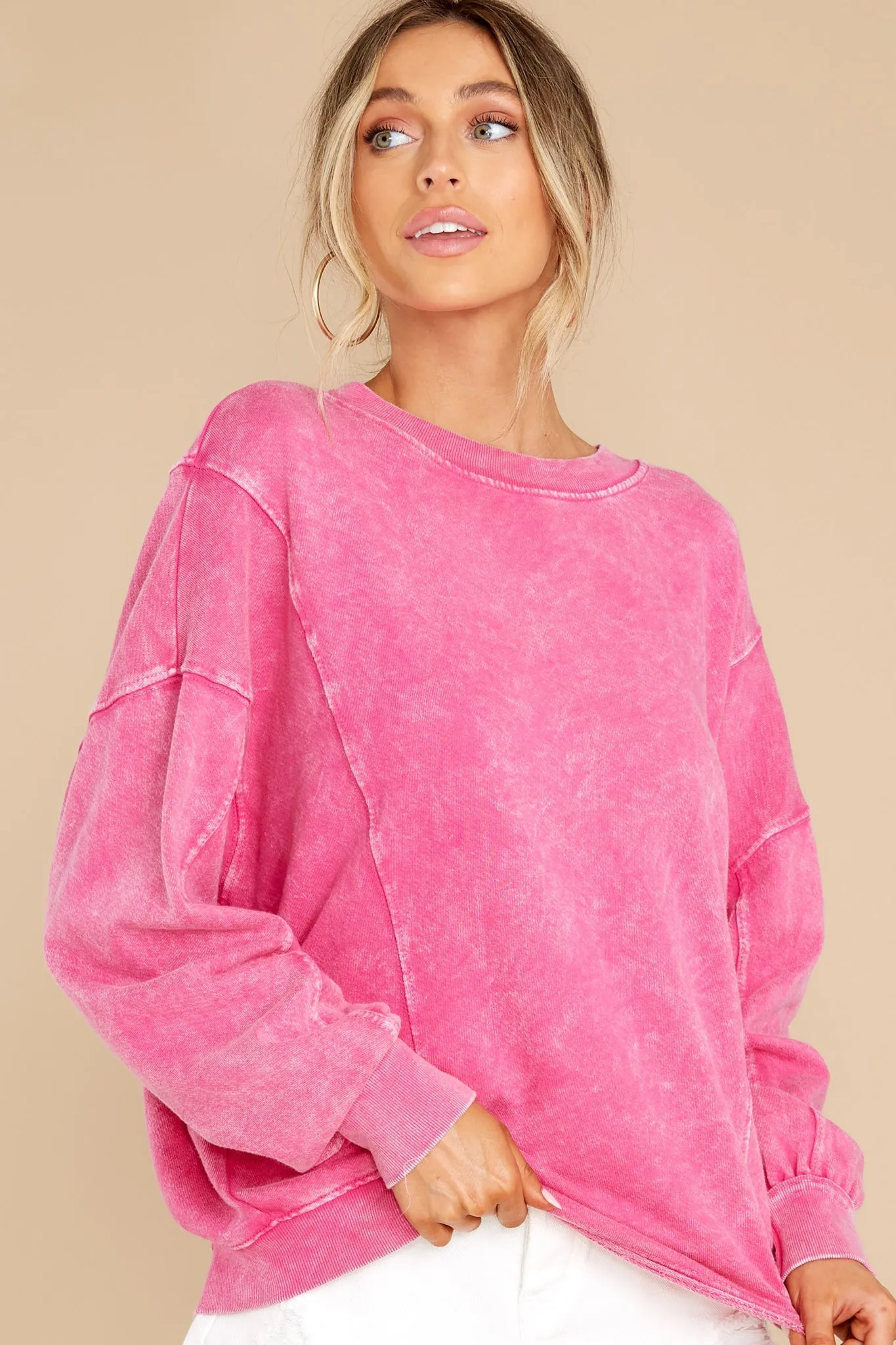 By The Water Fuchsia Sweatshirt