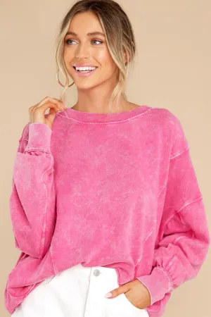 By The Water Fuchsia Sweatshirt