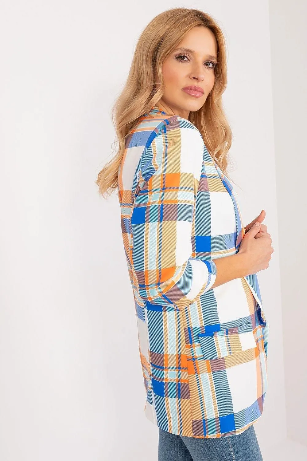 Chic Checkered Blazer for Effortless Summer Style by Italy Moda