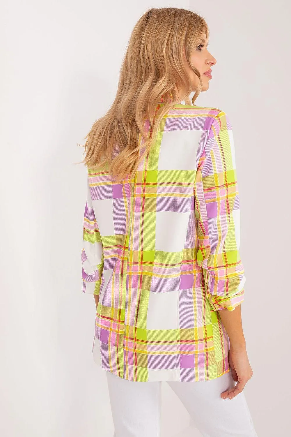 Chic Checkered Blazer for Effortless Summer Style by Italy Moda