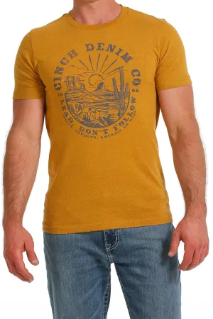 Cinch Classic Logo Tee ~ Heather Gold