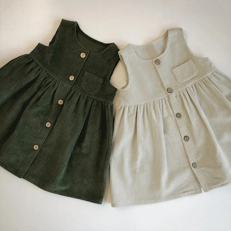 Classic Corduroy Pinafore Dress