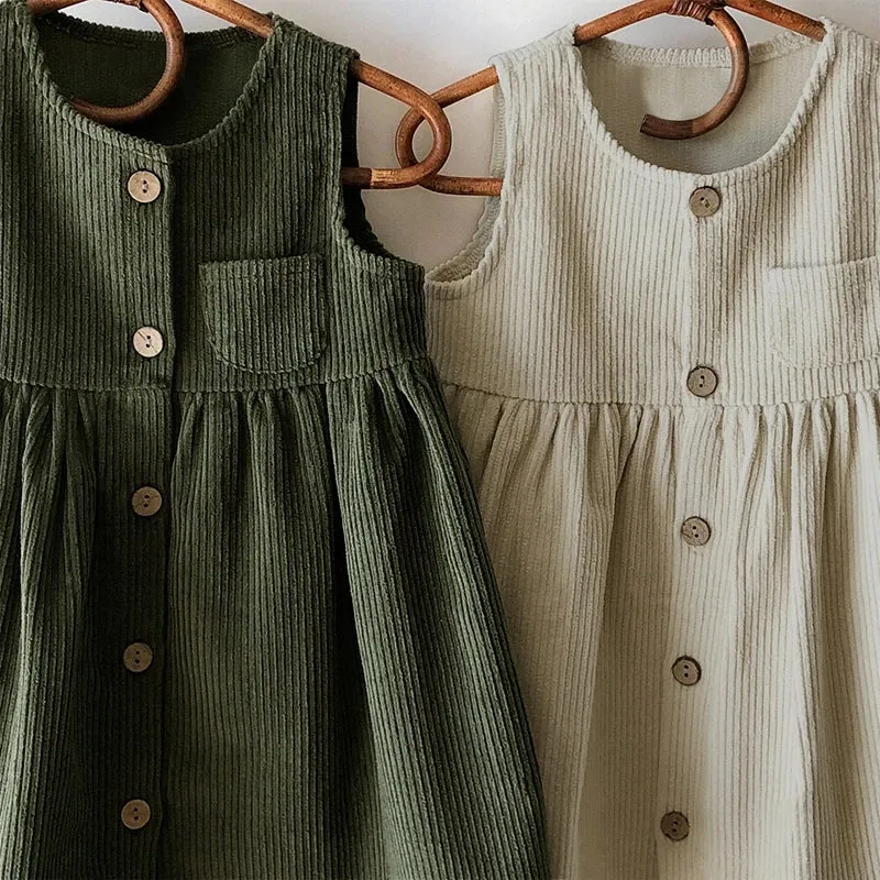 Classic Corduroy Pinafore Dress