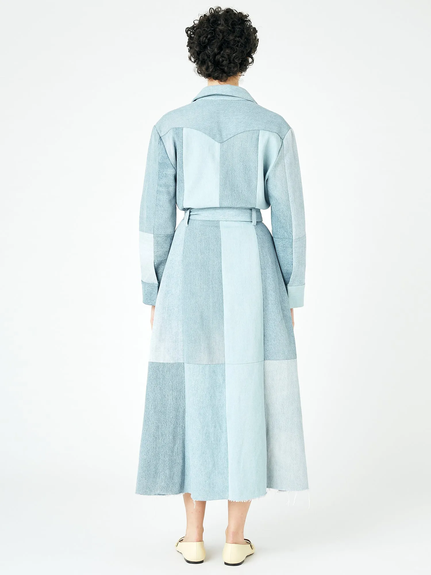 Classic Denim Dress Light Blue