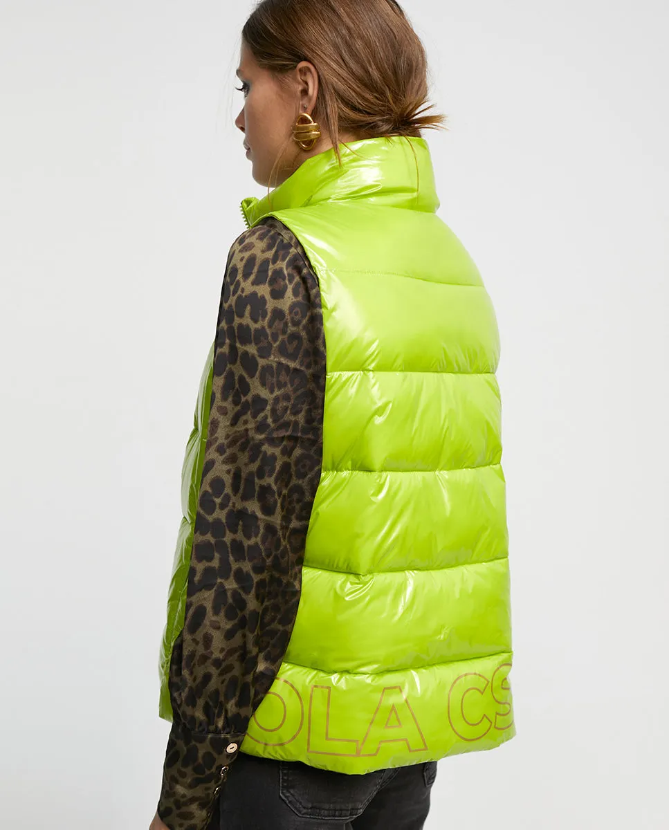 Cropped puffer gilet