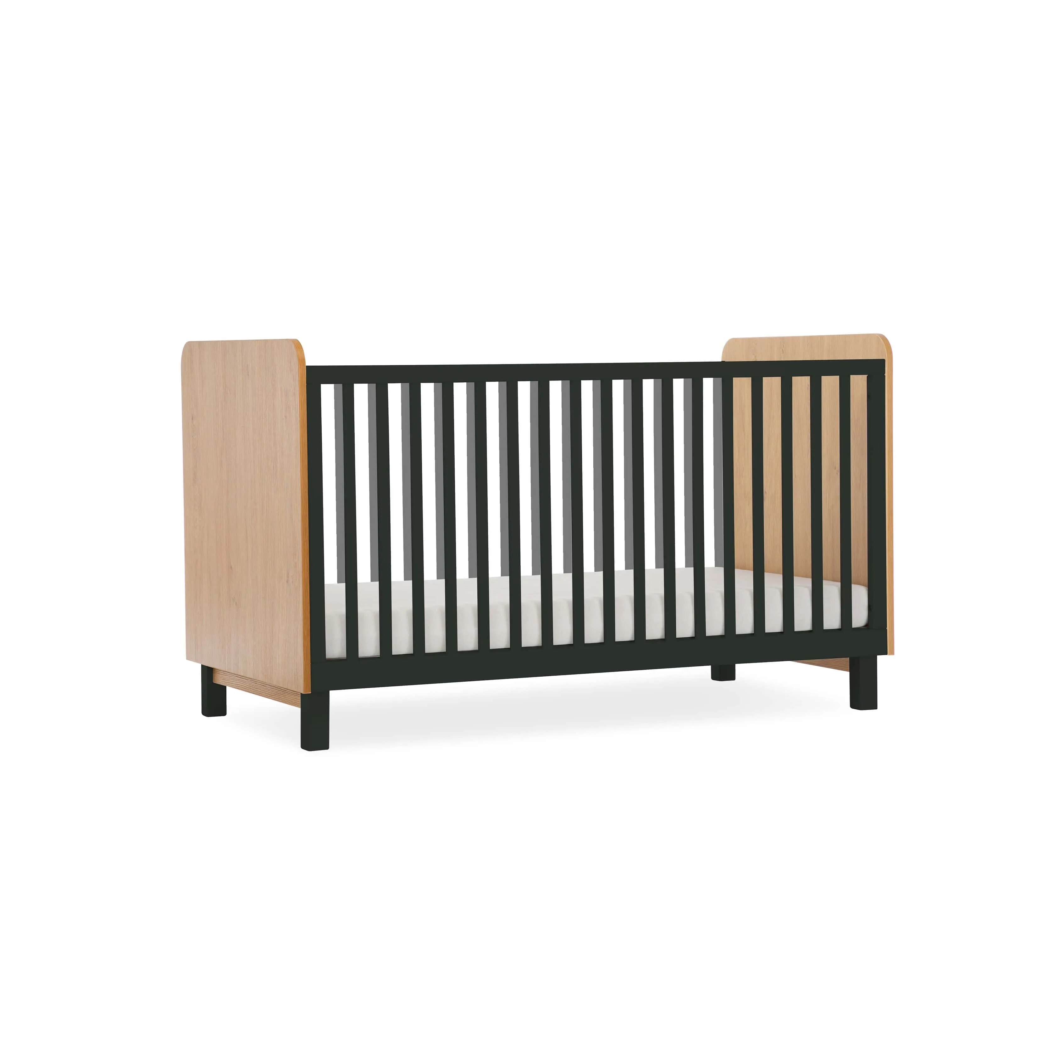 CuddleCo Rafi 3 Piece Room Set in Oak & Black