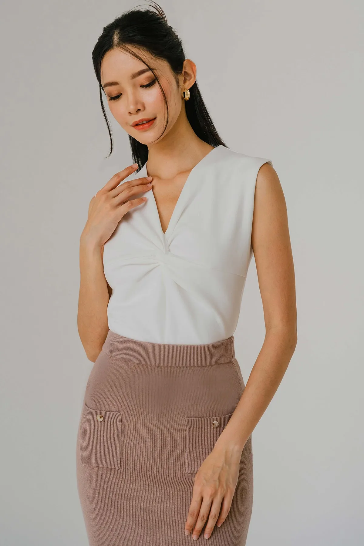 Dreamer Knit Midi Skirt (Pale Mauve)