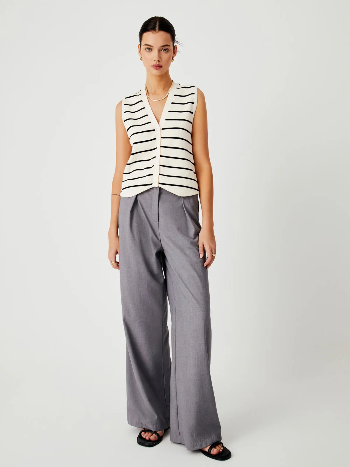 Effortless Charming Stripe Vest