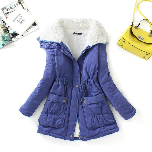 Fitaylor Winter Cotton Coat Women Slim Snow Outwear-long Wadded Jacket