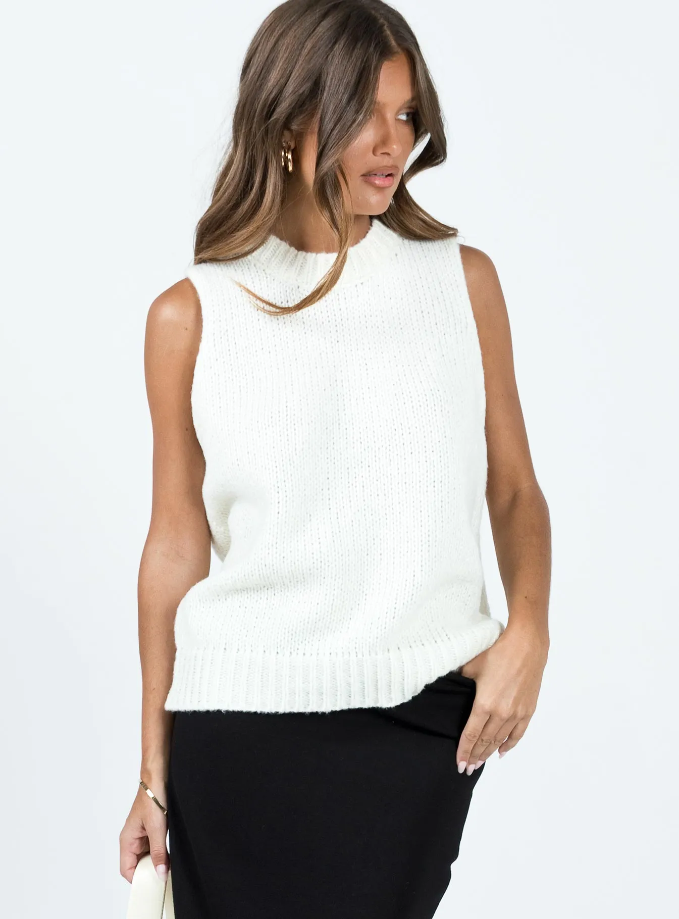 Goodburn Knit Vest Cream