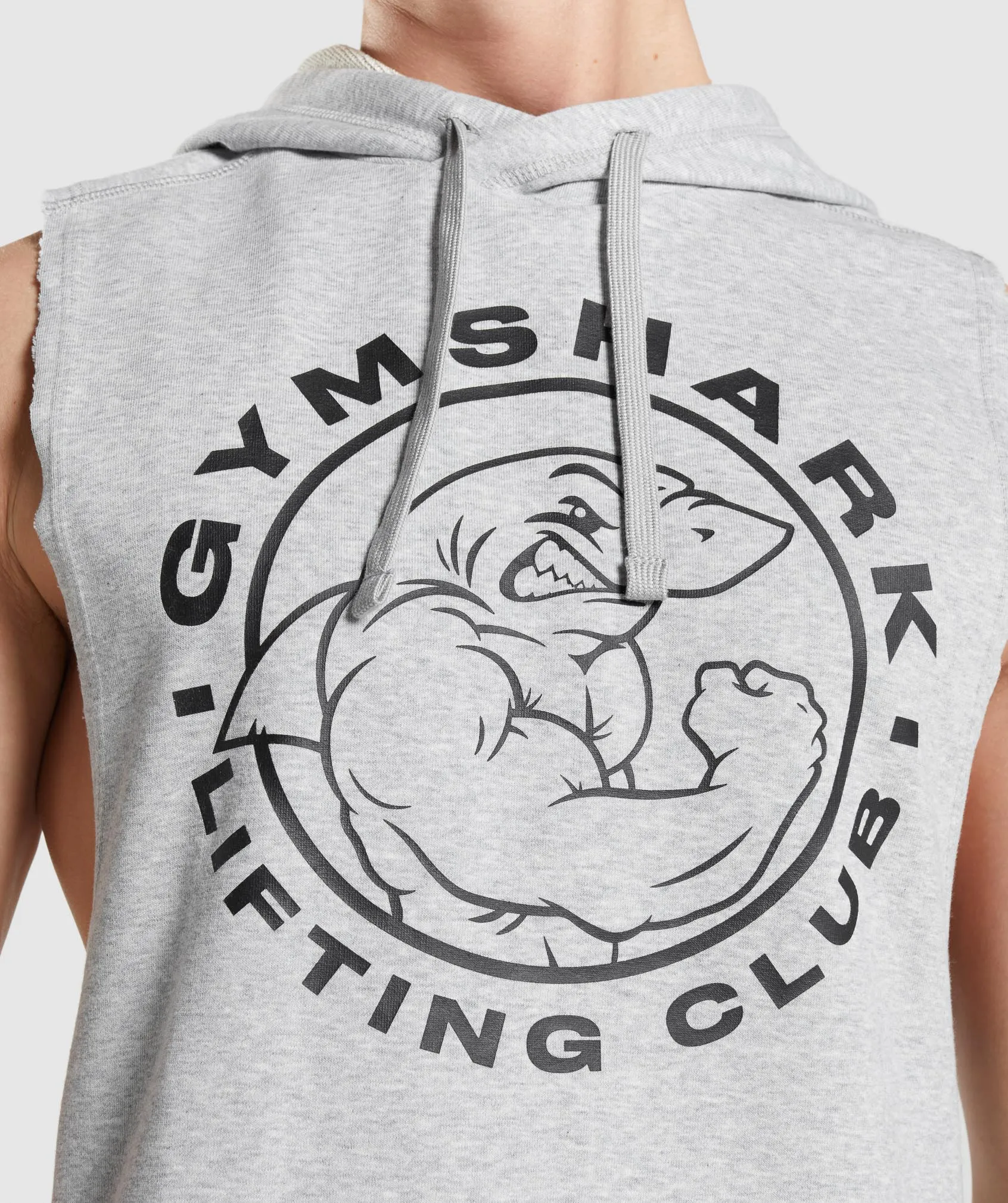 Gymshark Legacy Drop Arm Hoodie - Light Grey Core Marl