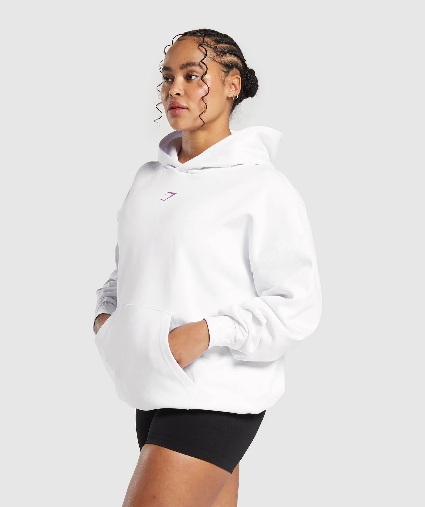 Gymshark Movin' Metal Graphic Hoodie - White