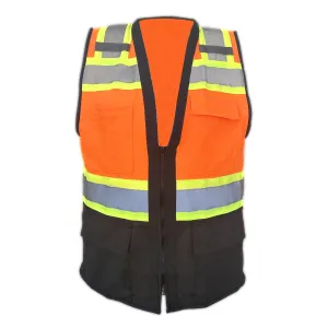 Hi Vis Orange Vest - Black Bottom