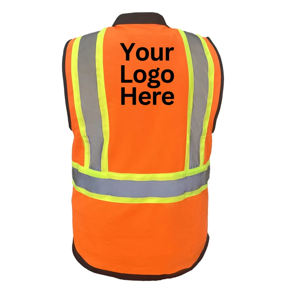 Hi Vis Orange Vest - Black Bottom