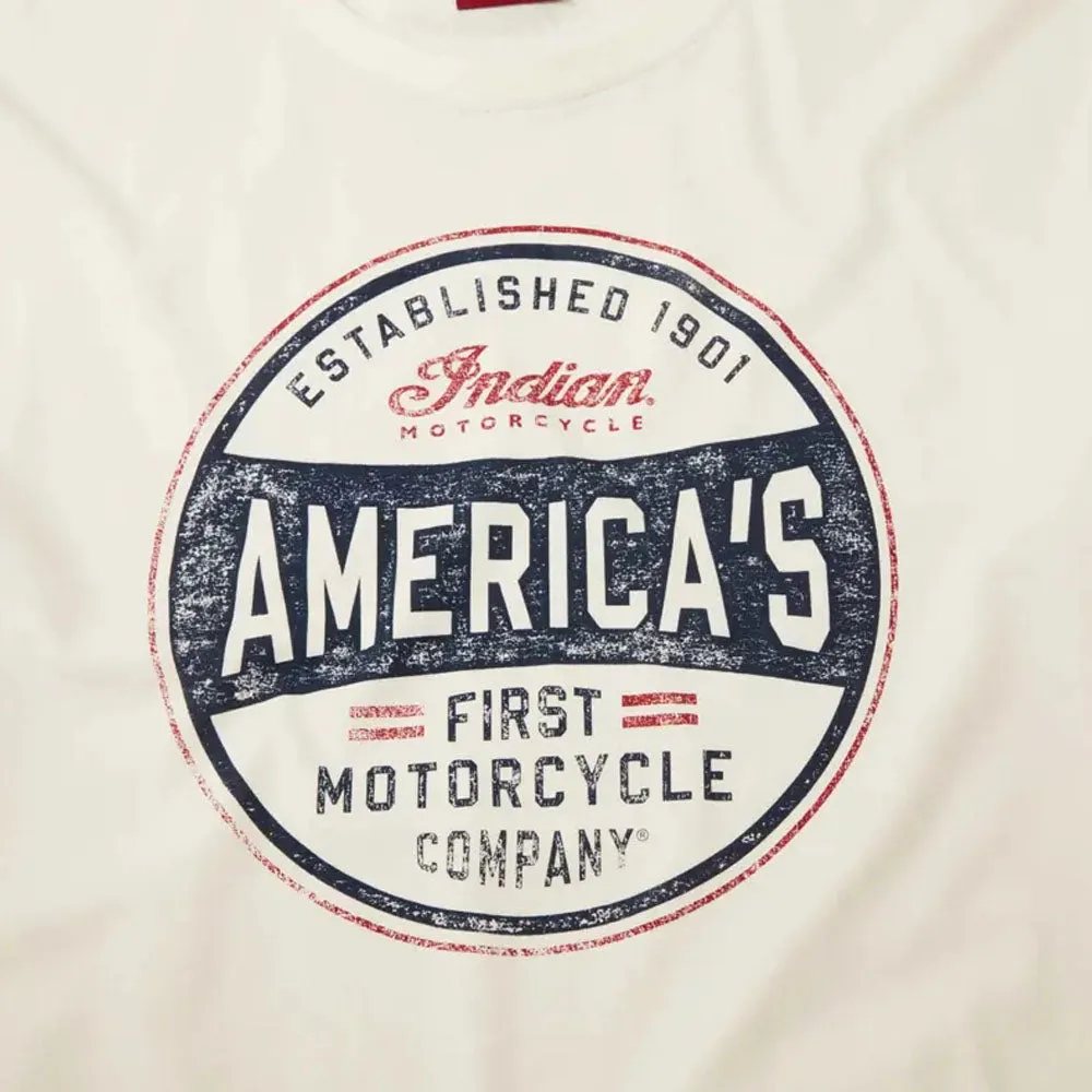 Indian Motorcycle Mens America's First T-Shirt White