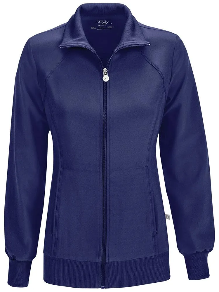 Infinity Women's Antimicrobial Warm Up Jacket | Navy