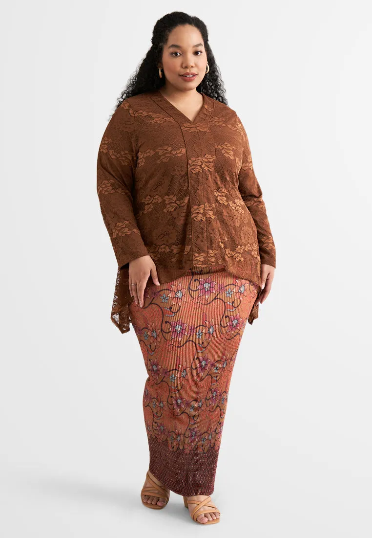 Kalsom Lace Droptail Kebaya Top