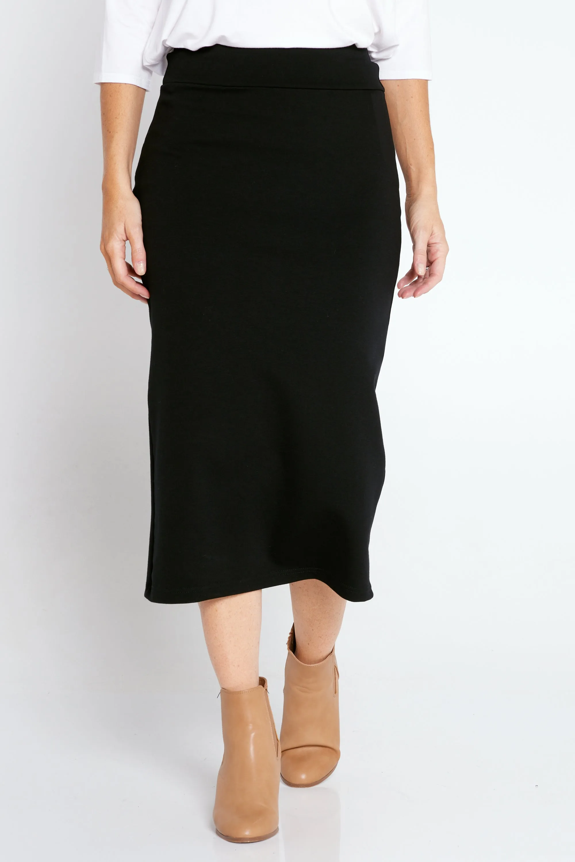 Kennedy Midi Pencil Skirt - Black