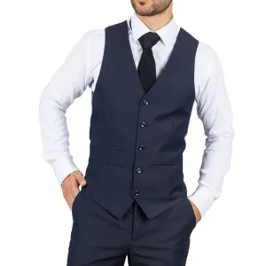 Men's Waistcoat Navy Blue Tailored Fit Vests