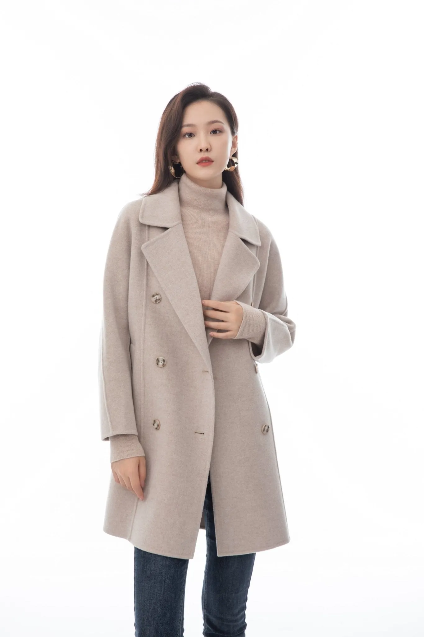 Morganite Wool Short Overcoats