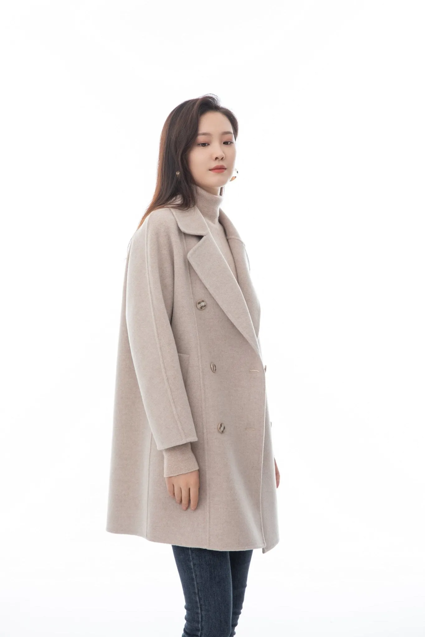 Morganite Wool Short Overcoats