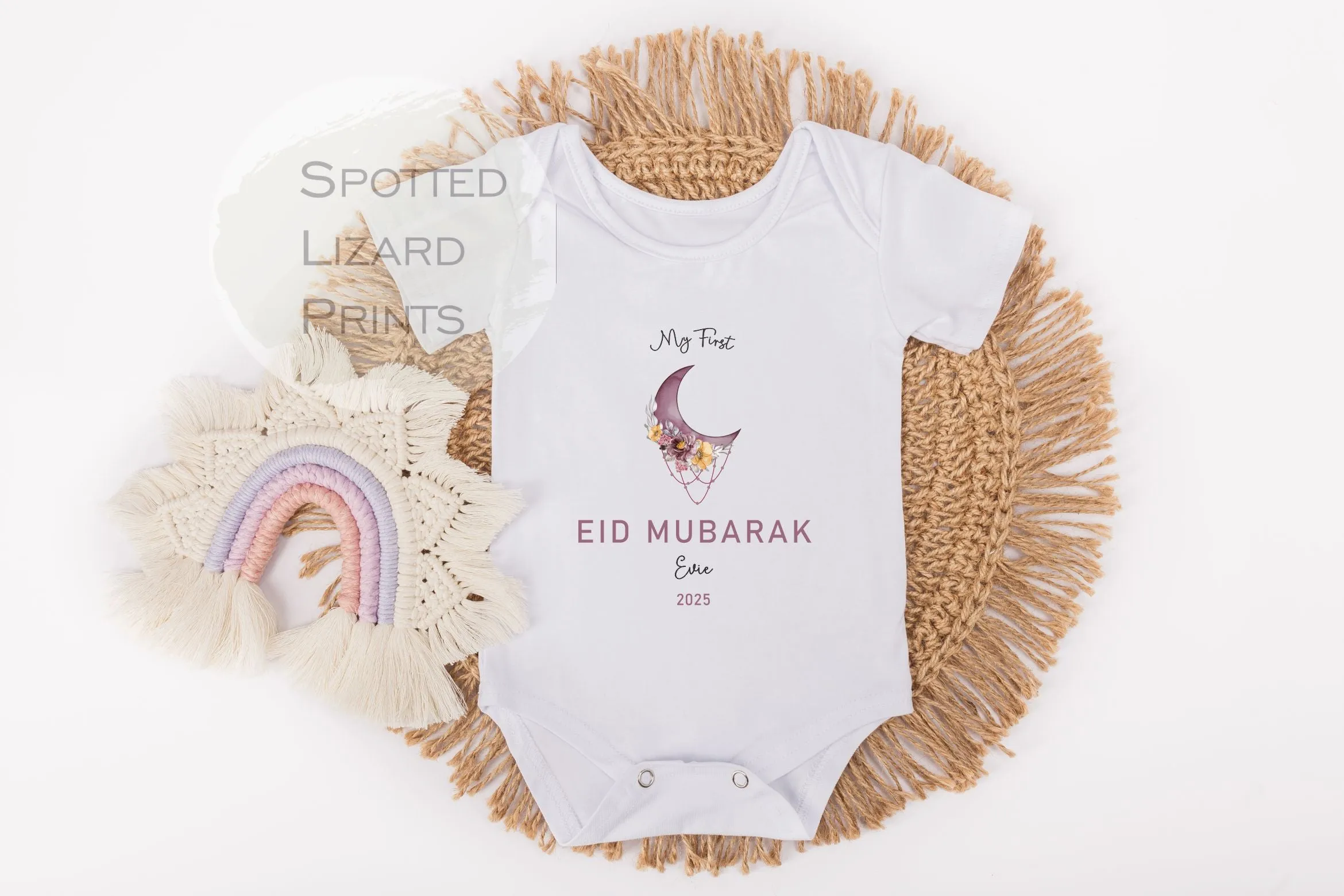 My First Eid Mubarak Personalised Baby - First Eid sleepsuit - 1st Eid Gift - Ramadan Baby Outfit