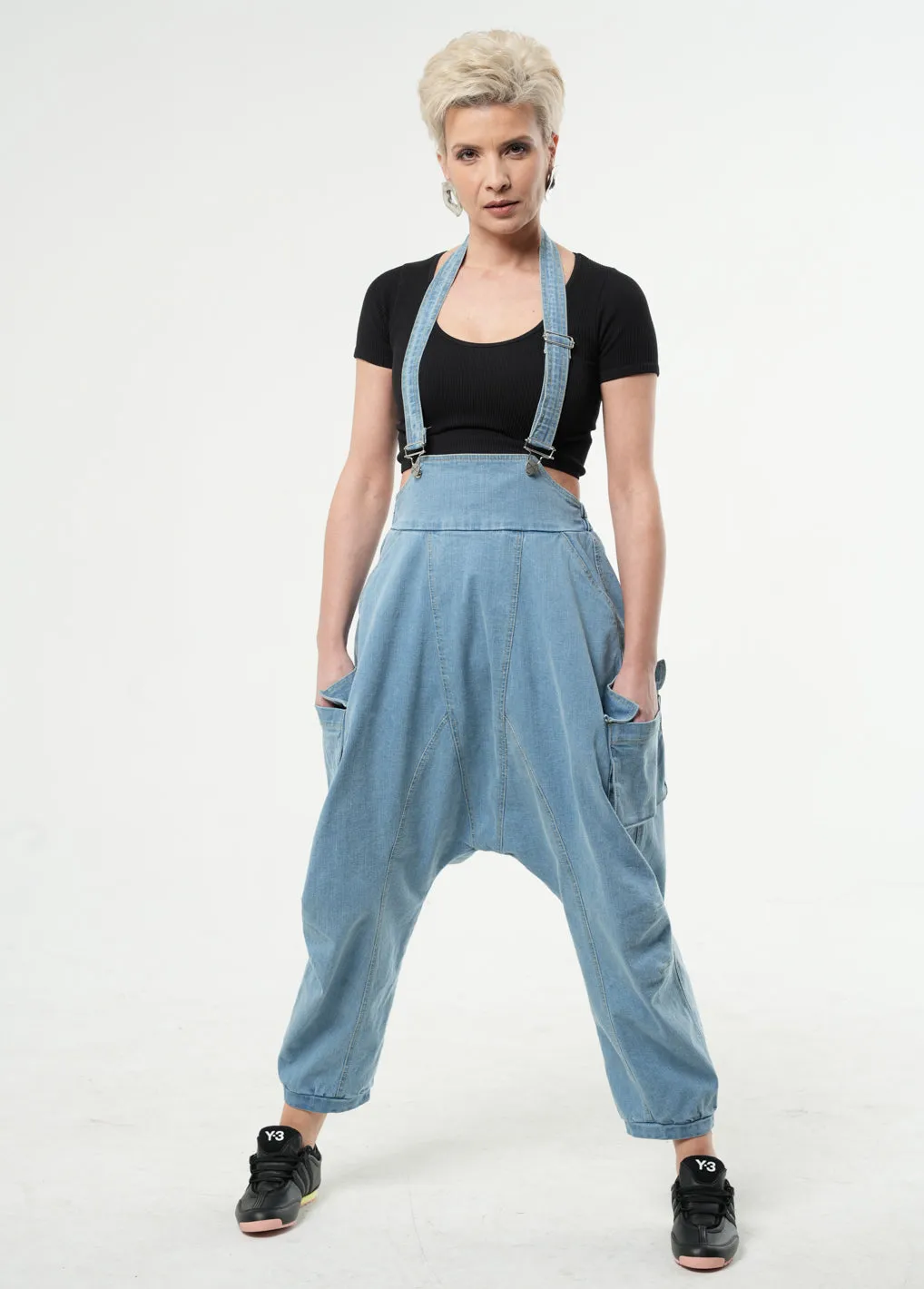 Oversize Light Denim Jumpsuit