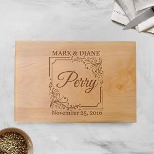 Personalized Engraved Maple or Walnut Cutting Board - Unique Wedding Gift Ideas