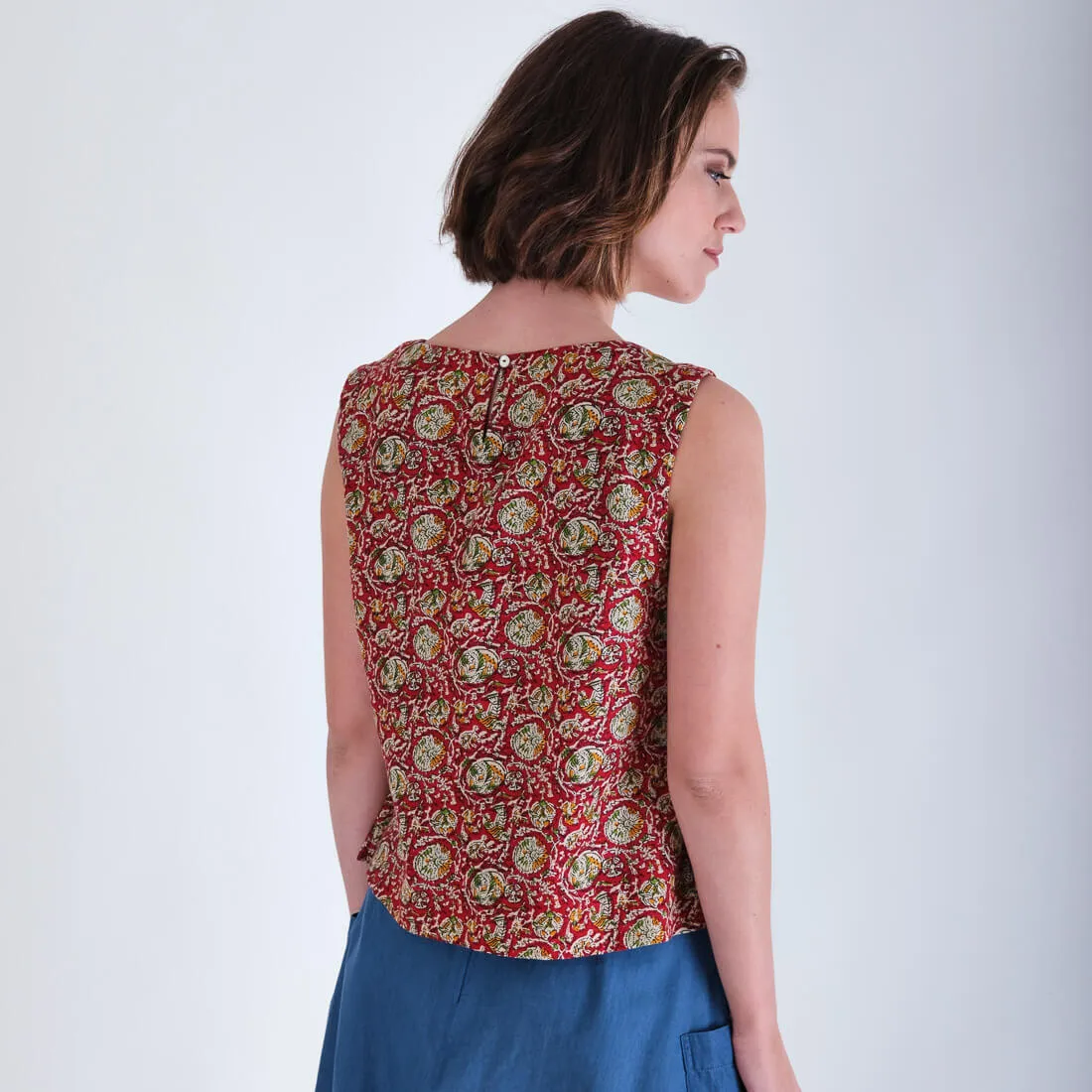 Pipa Paisley Sleeveless Top