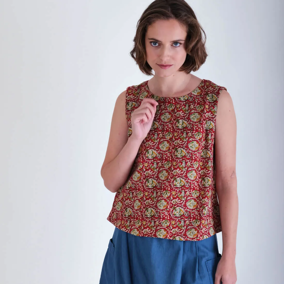 Pipa Paisley Sleeveless Top