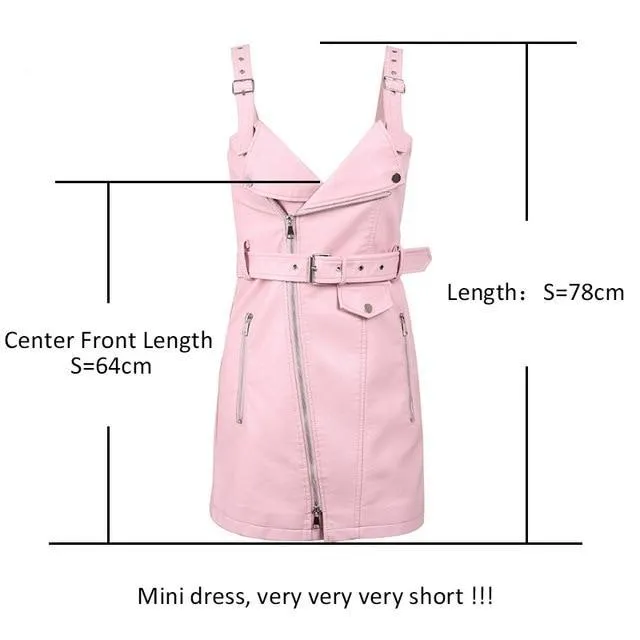 PU Leather Women Dress Bodycon Sexy Dress