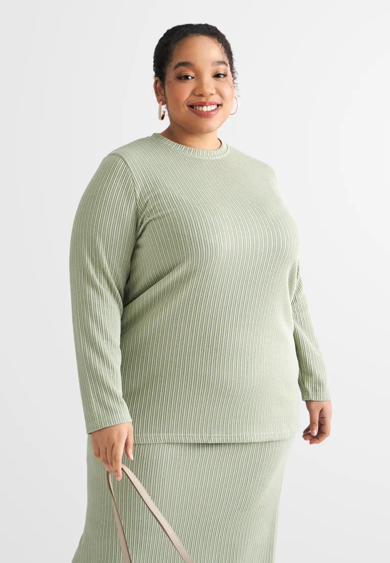 Rafah Relax Long Sleeves Ribbed Top