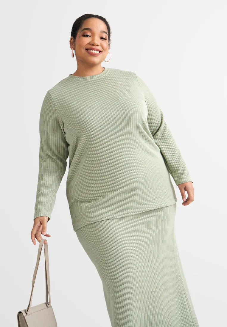 Rafah Relax Long Sleeves Ribbed Top