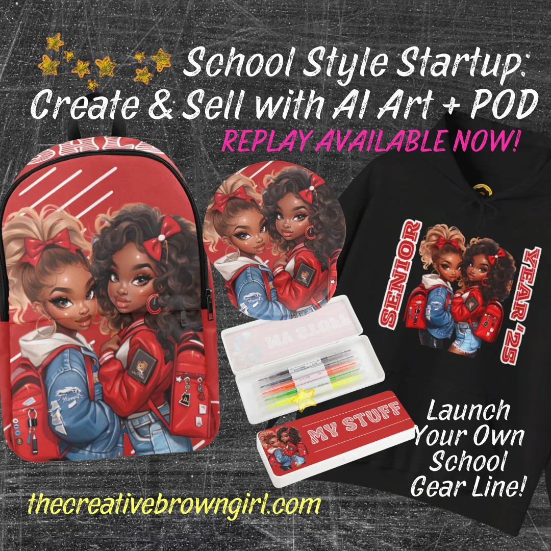 RECORDING School Style Startup: Create & Sell with AI Art   POD