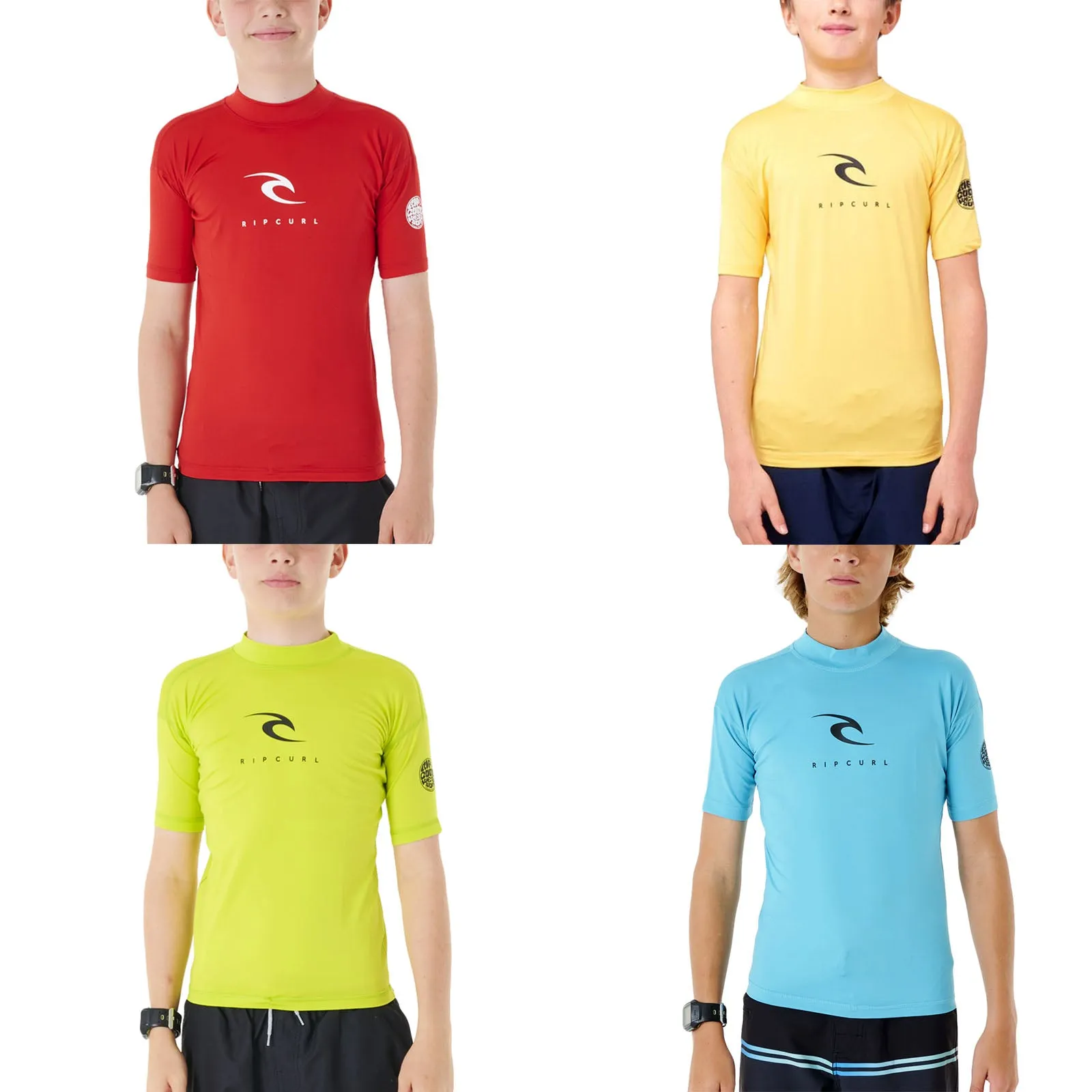 Rip Curl Kids Corps Short Sleeve Rash Vest T-Shirt