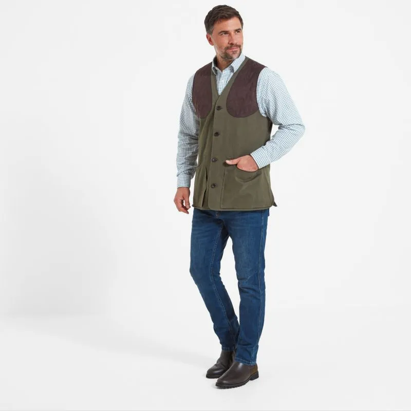 Schoffel All Seasons Mens Shooting Vest - Dark Olive