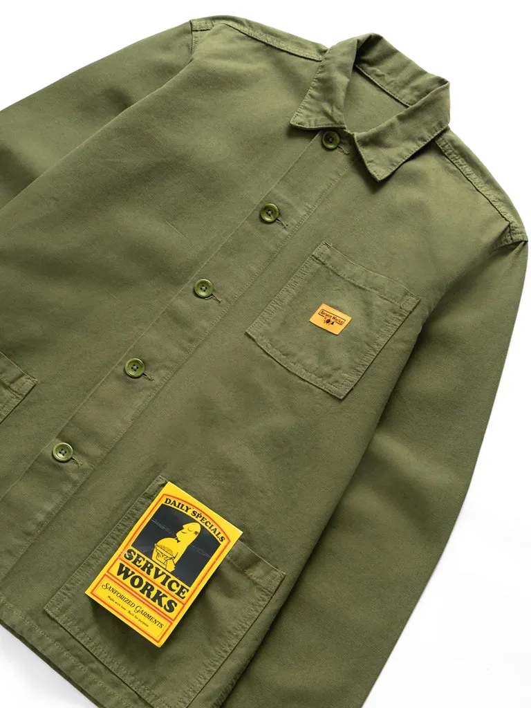 Service Works Canvas Coverall Jacket in Olive