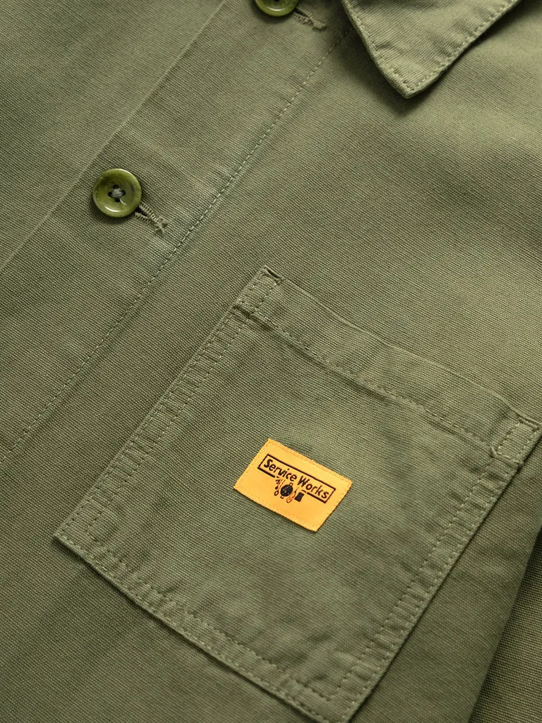 Service Works Canvas Coverall Jacket in Olive