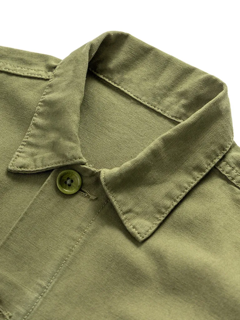 Service Works Canvas Coverall Jacket in Olive