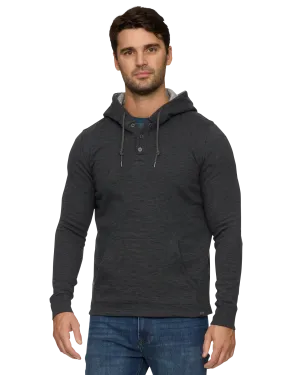 SOUTHOLD HEATHERED SLUB HOODED HENLEY