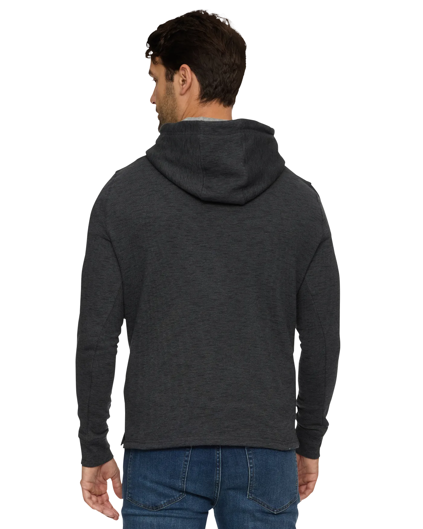 SOUTHOLD HEATHERED SLUB HOODED HENLEY