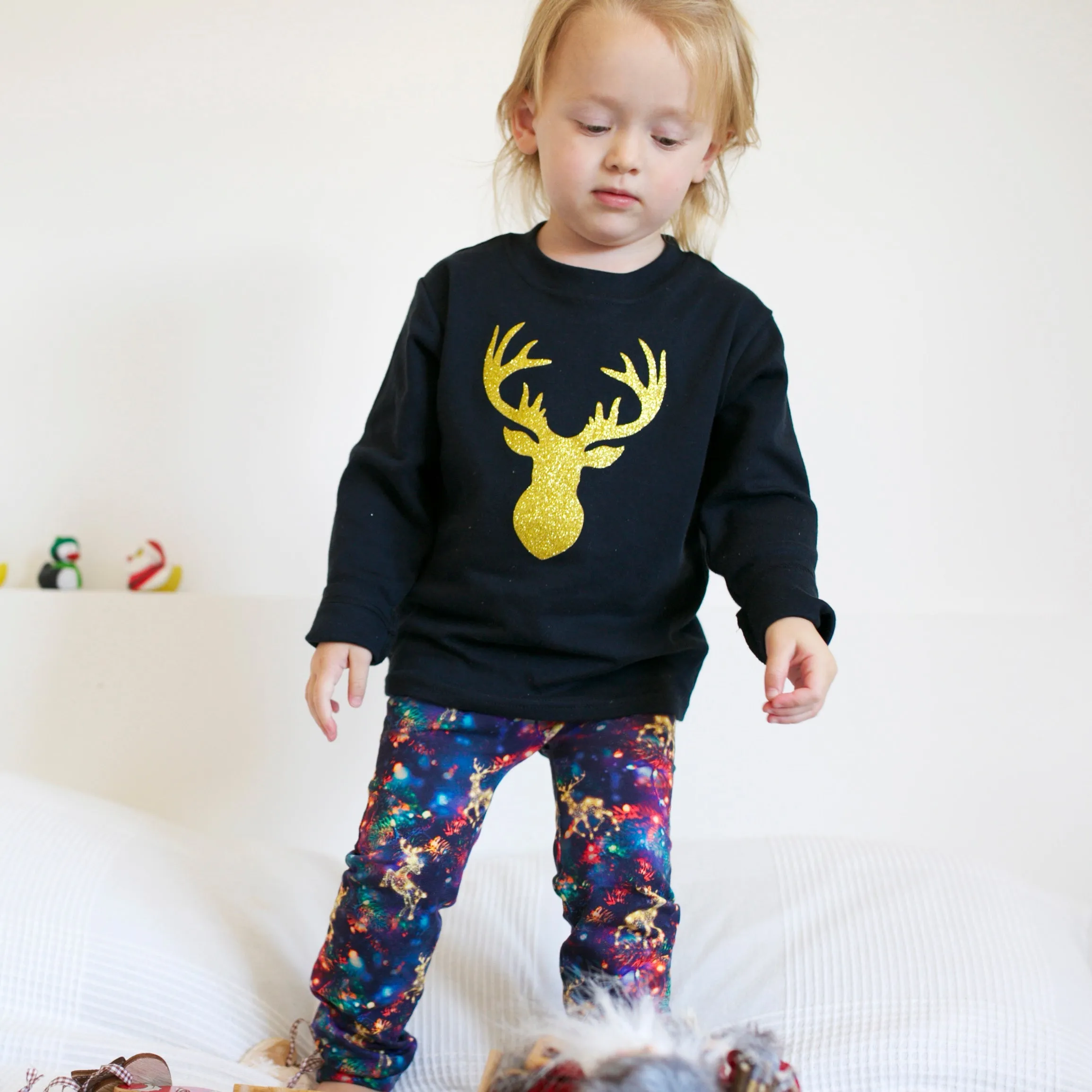 Sparkle Reindeer Leggings