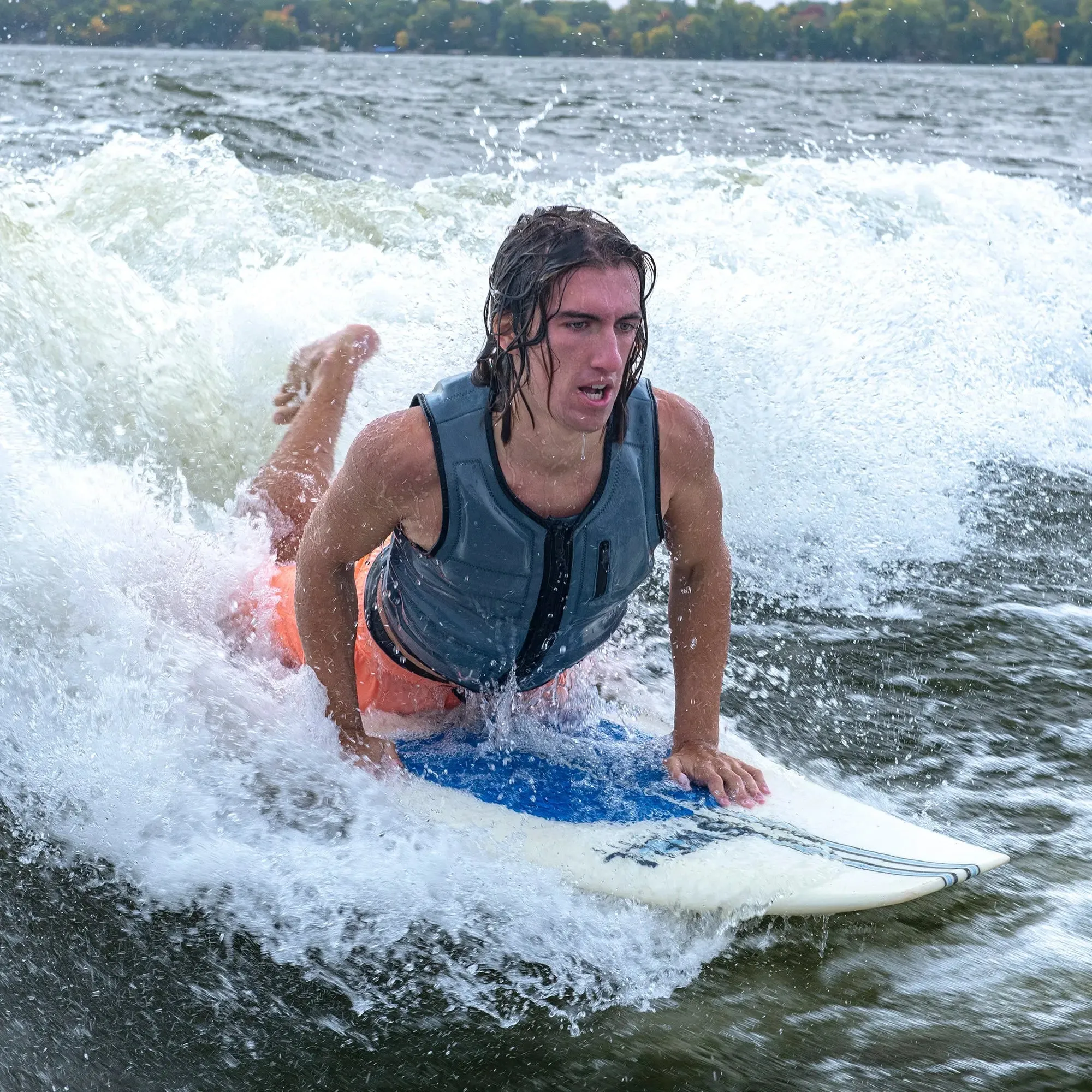 SWELL Wakesurf Vest - Men's Pewter - Ultimate Comfort Neoprene Jacket